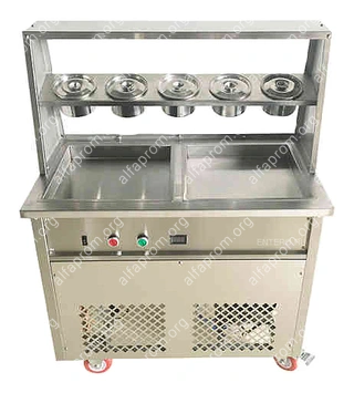 Фризер для жареного мороженого Foodatlas KCB-2F (контейнеры, стол для топпингов, 2 компрессора) Фризер для жареного мороженого Foodatlas KCB-2F (контейнеры, стол для топпингов, 2 компрессора)