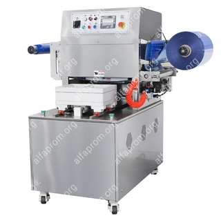 Полуавтоматический запайщик лотков (4 лотка,187*137*40) HVT-550M/4 (нерж., СКИН)